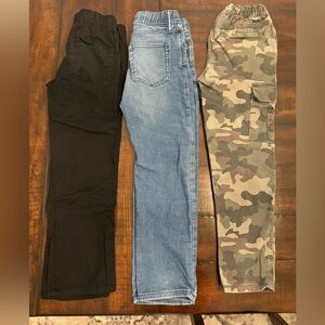 Boys elastic waist long pants size M (8)